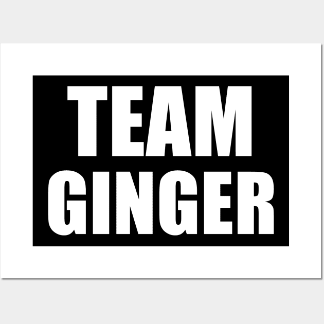 Team Ginger, Funny St Patrick's Day Wall Art by adik